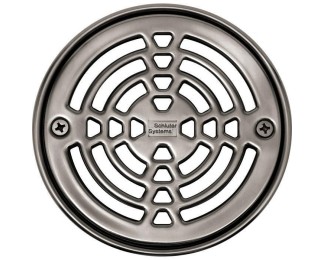 Set rejilla/marco Diseño 1 acero inox redondo Schluter KDR15ED1SR