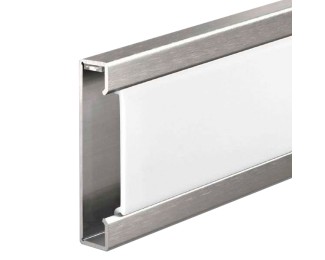 Perfil de zócalo o de cenefa aluminio cepillado 2,5m Schluter DESIGNBASE-QD-AEEB