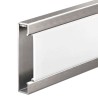 Perfil de zócalo o de cenefa aluminio cepillado 2,5m Schluter DESIGNBASE-QD-AEEB