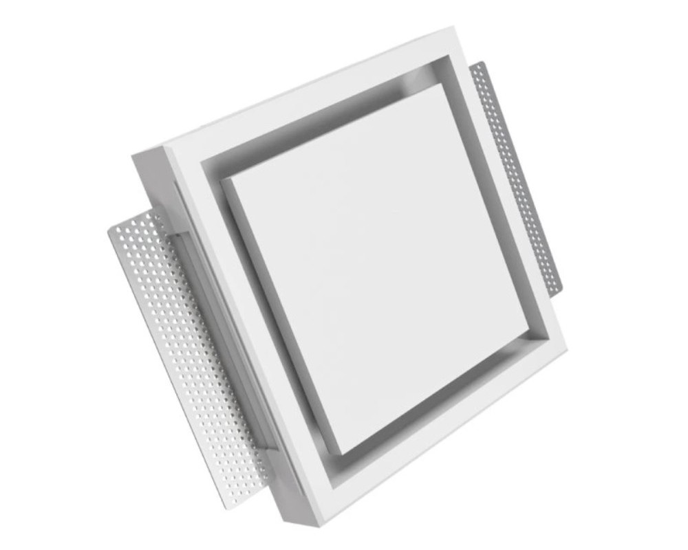 Difusor cuadrado plano para empotrar techo Ergovent Kvadro-125