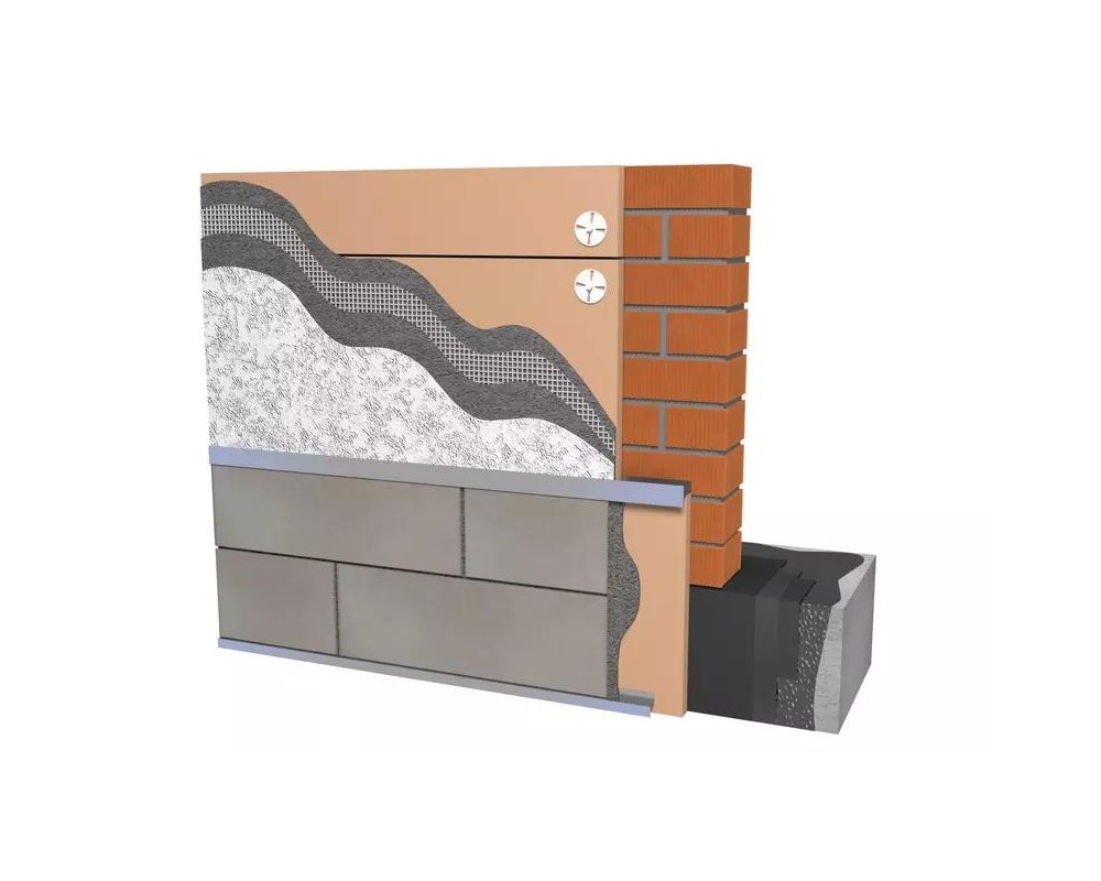 Poliestireno extruído XPS CB para aislamiento exterior (SATE) espesor  6cm