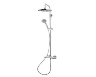 Columna de ducha termostática con rociador de 200mm cromo Galindo 50049300