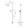 Columna de ducha termostática con rociador de 200mm cromo Galindo 50049300