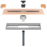 Set completo de desagüe lineal sifón extraible Schlüter KERDI-LINE-V 50 GE