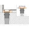 Set completo de desagüe lineal sifón extraible Schlüter KERDI-LINE-V 50 GE