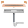Set completo de desagüe lineal sifón vertical Schlüter KERDI-LINE-V 50 GSE