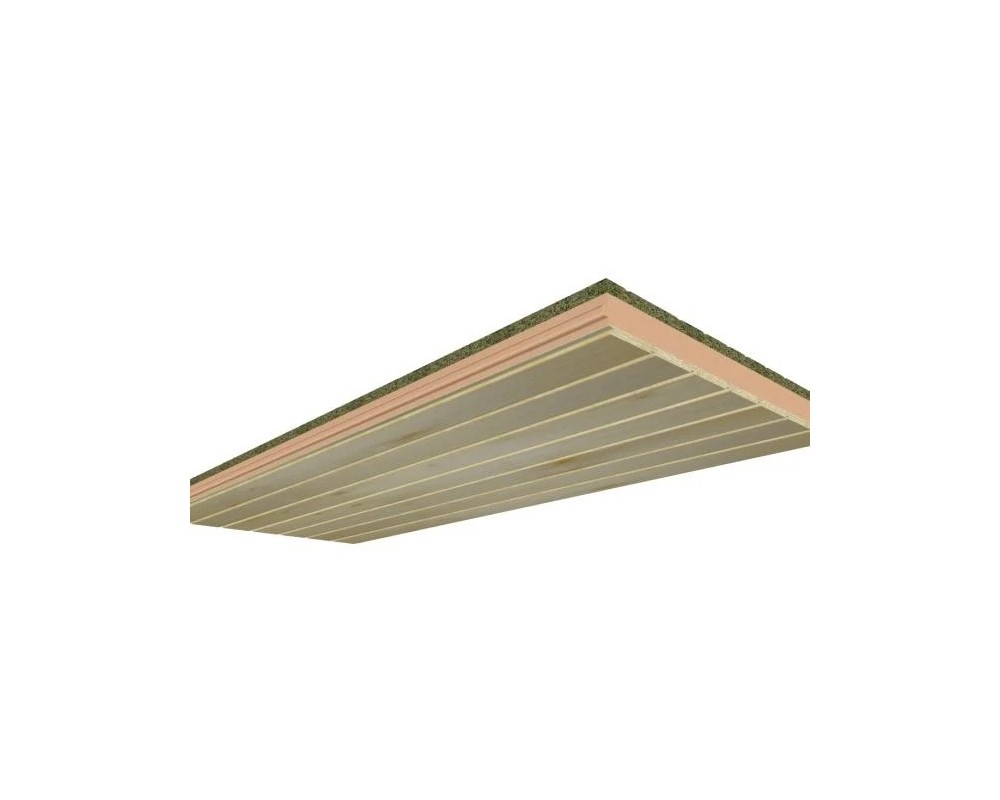 Panel sándwich friso de abeto natural 2.500x600mm Ondutherm H19+A40+FAN10