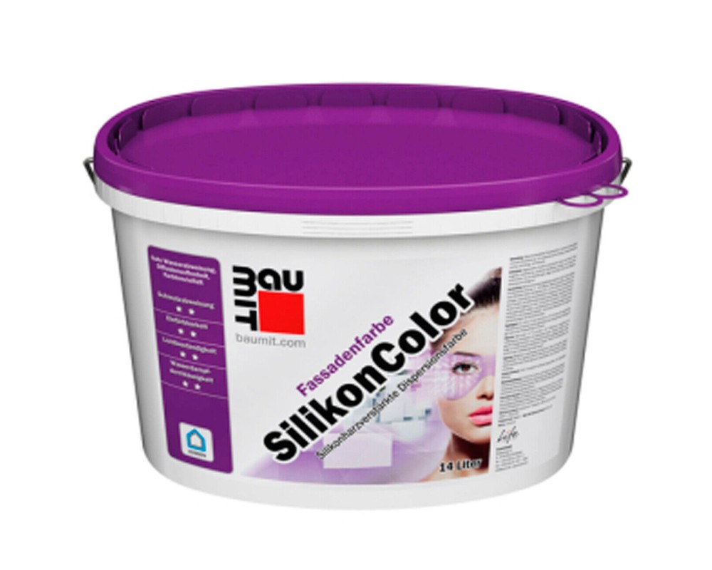 Pintura con resina de silicona Baumit SilikonColor color 0883 bote 14L