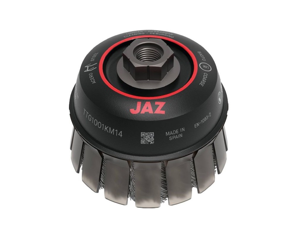 Cepillo taza TTG 100x0,50 M14 acero con guarda Jaz TTG1001KM14