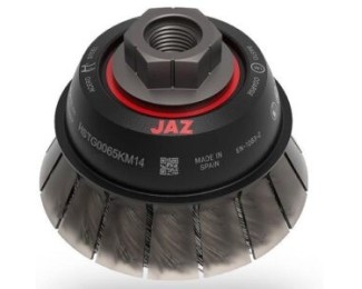 Cepillo taza HSTG 65x0,50 M14 acero con guarda Jaz HSTG0065KM14