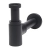 Sifón de lavabo metálico negro Wirquin Mini Linéis