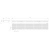 Reja pasarela de acero galvanizado para canales ACO MULTIDRAIN/ MULTILINE/XTRADRAIN 100 L1000 D400