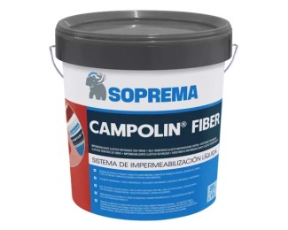 Impermeabilizante de caucho con fibras Soprema Campolin Fiber gris 5kg