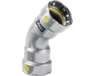 Codo prensado 45º acero hembra-hembra Megapress G Viega 4626