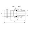 Racor de empalme Sanpress Inox Viega 2365