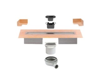 Set completo de desagüe lineal para ducha Schlüter KERDI-LINE-H 50 G2