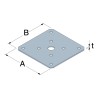 Pletina cuadrada para pies de pilares 180x180mm Simpson PLPP180