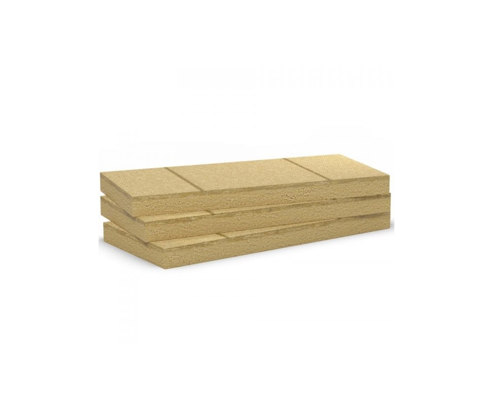 Panel de lana de roca 1200x600x80mm Rockwool Rocksate Duo Plus (paquete 3,60m²)