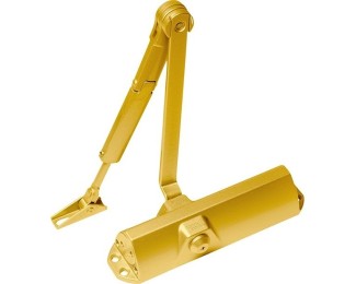 Conjunto Dormakaba TS 68 oro con brazo retenedor