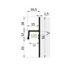 Zócalo de aluminio LED ILLU-B para mampostería y yeso laminado 2 ml
