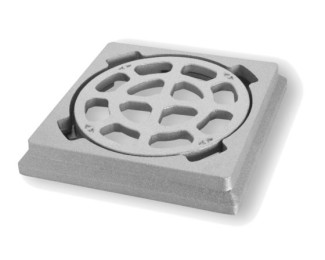 Rejilla de aluminio para suelo 15x15 cm con marco reforzado Maco 40415