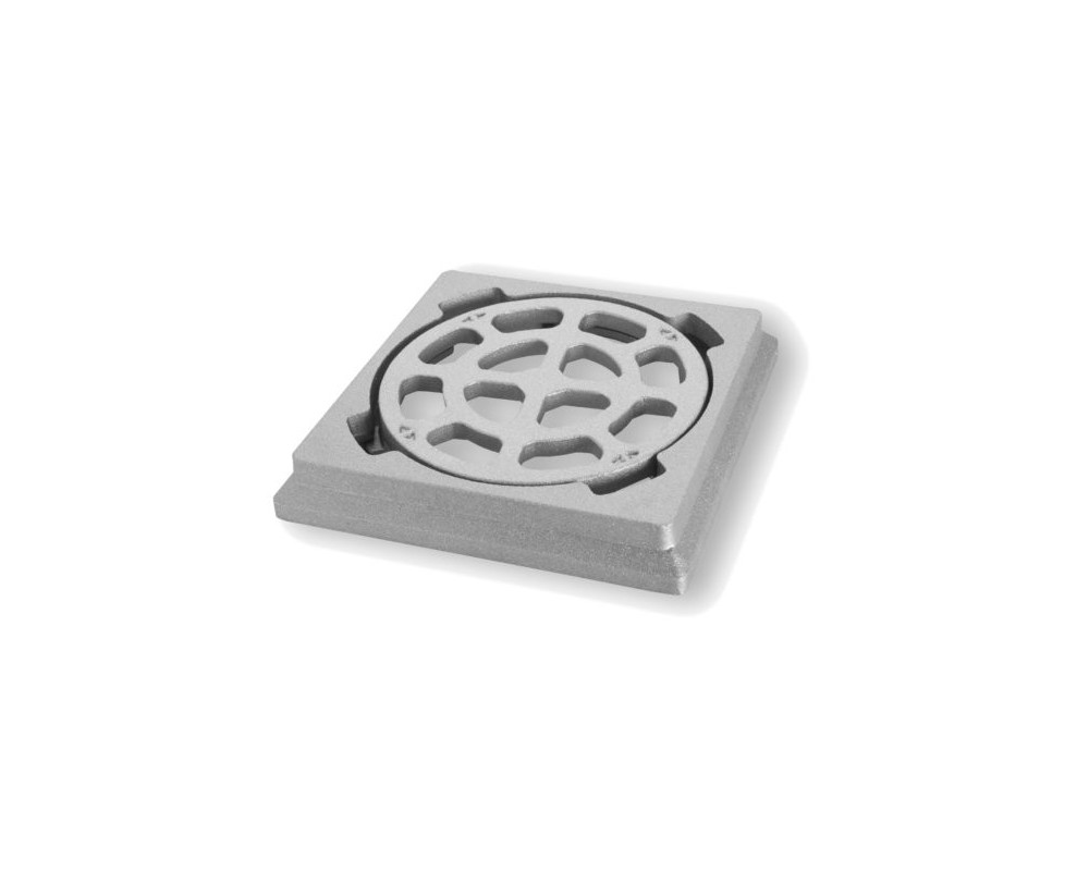 Rejilla de aluminio para suelo 15x15 cm con marco reforzado Maco 40415