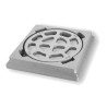 Rejilla de aluminio para suelo 15x15 cm con marco reforzado Maco 40415