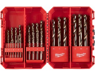 Estuche plástico de 25 brocas RED COBALT HSS-G Co Milwaukee 4932499765