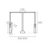 Perchero abatible 600-830mm IA05 Micel 94010