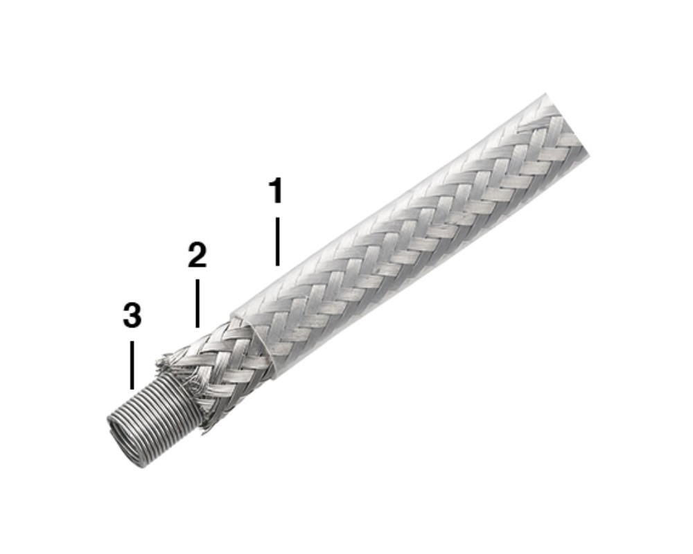 Conexión flexible giratoria Giraclick con válvula M-H 1/2"-1/2" 1500mm