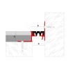 Perfil PVC para juntas de retracción 80x30x2500mm Novojunta Hormigonado