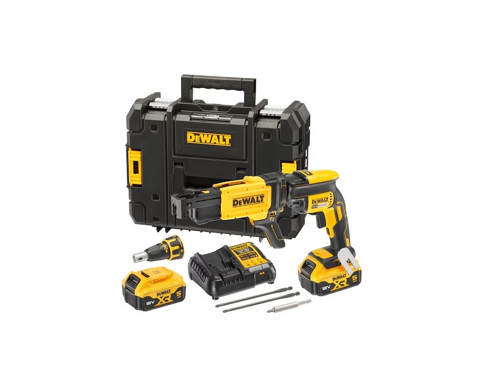 Atornillador Pladur DeWalt XR 18V DCF620P2K con Cargador de Tornillos y 2 Baterías 5Ah