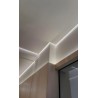 Perfil de aluminio LED para foseado en techo ILLU-A en mampostería y yeso laminado 2 ml