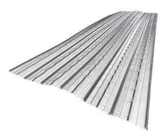 Placa Nervometal Galvanizado 2500x600 mm Espesor 0,5 mm para Refuerzo de Mortero