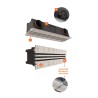 Difusor lineal plano empotrar aire acondicionado 3 ranuras 150mm Ergovent Lineo Pro Condi