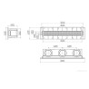 Difusor lineal plano empotrar aire acondicionado 3 ranuras 150mm Ergovent Lineo Pro Condi