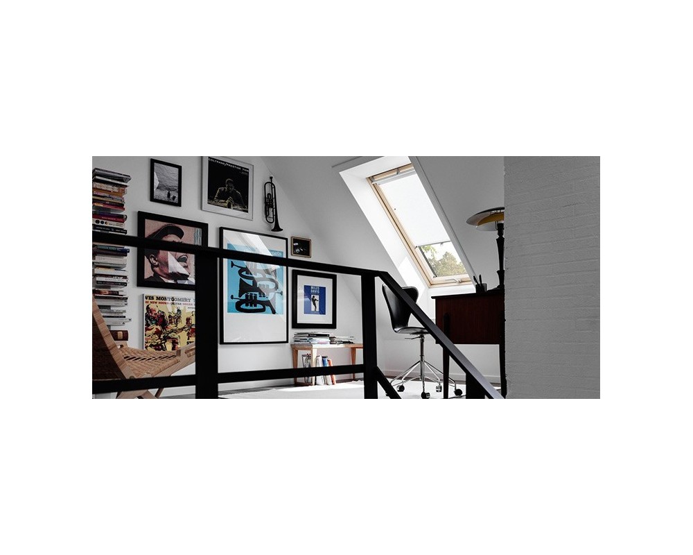 Estor manual con ganchos Velux RHL SK00 S00 600 1028 blanco