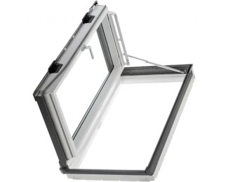 Ventana salida a cubierta Velux GXLA 2070 bisagra izquierda vista desde el exterior