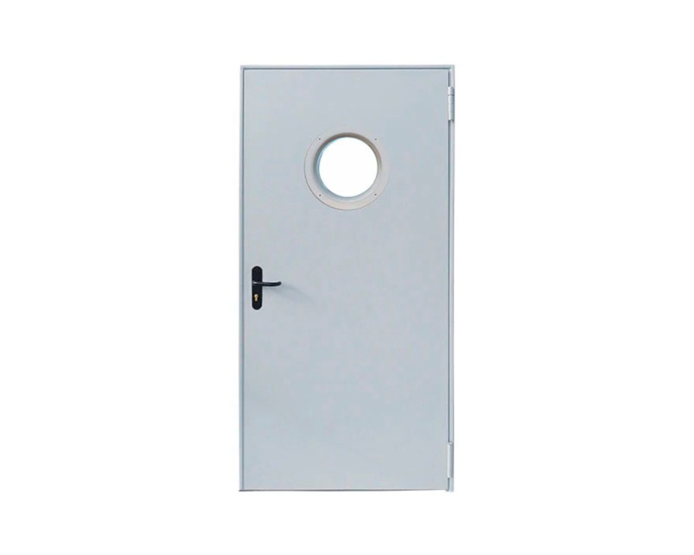 Puerta cortafuegos EI2 120 con ojo de buey Ø250mm 1000x2035mm empujar izquierda Novoferm Basis