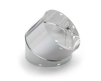 Codo para tubo solar rígido para cubierta plana de 35 cm