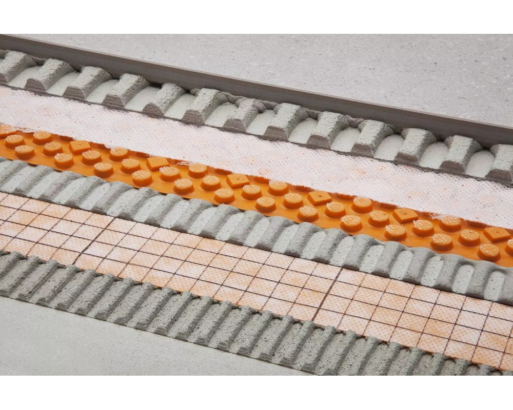 Lámina de desolidarización y drenaje Schluter Ditra Drain 4 (rollo de 25m)