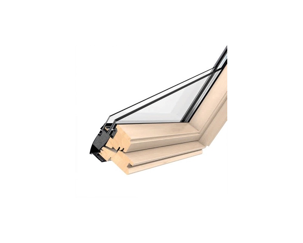 Claraboya VELUX GGL MK04 madera 78x98cm apertura giratoria