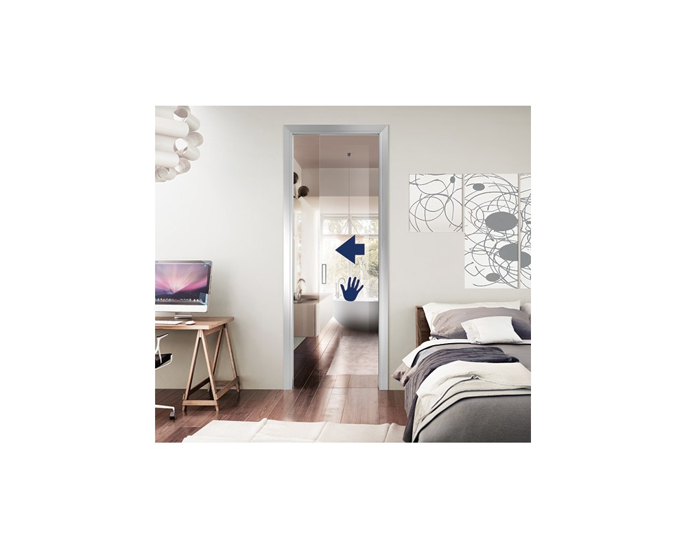 Sistema de ralentización para puertas correderas de cristal 60kg Scrigno Slow Glass 42552