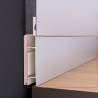 Zócalo de aluminio para perfil enrasado modelo Z blanco RAL9010