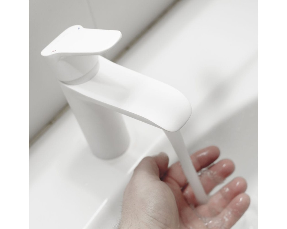 Grifo lavabo 100 blanco mate Clever Start Elegance 60712