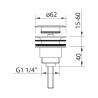 Válvula desagüe sistema Quick-Clac 1 1/4"  Clever Leo