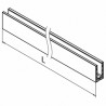 Perfil suelo Easy Glass Smart monaje superior aluminio 2,5m Q-railing 8210