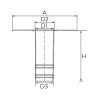 Desagüe vertical en TPE altura 250mm