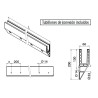 Perfil suelo Easy Glass Smart Y montaje lateral aluminio 5m Q-railing 8240