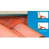 Remate contra paramento vertical plomo Solin 2000x200x1mm rojo